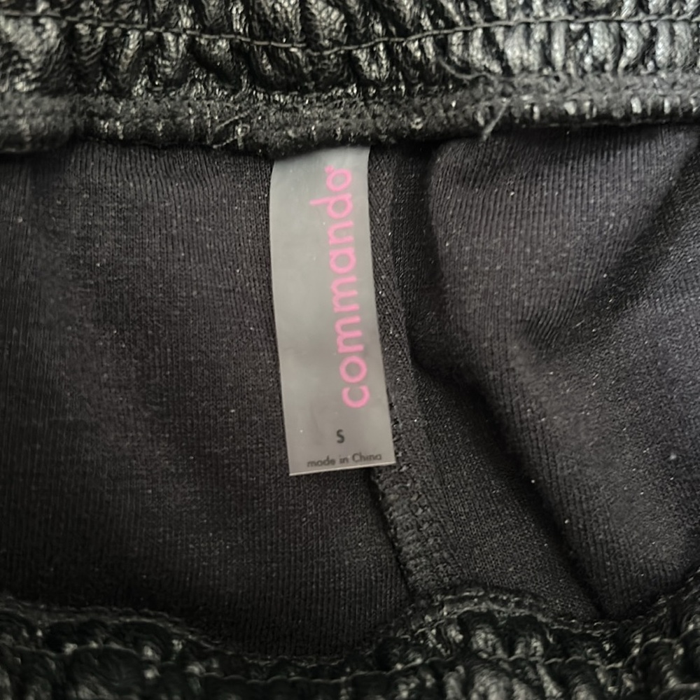 Commando Faux Leather Smocked Waist Joggers - Picture 9 of 10